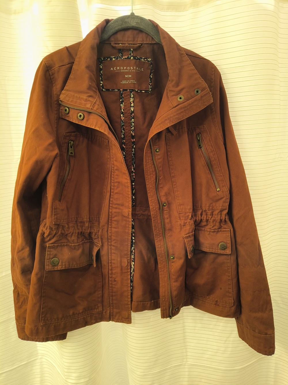 Aeropostale Women's Rust Utility Jacket